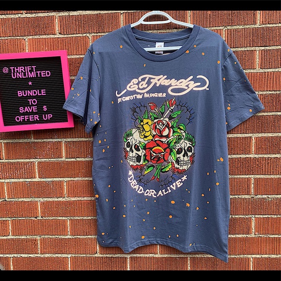 Ed Hardy Other - ED HARDY y2k BNWT t-shirt with diamonds
